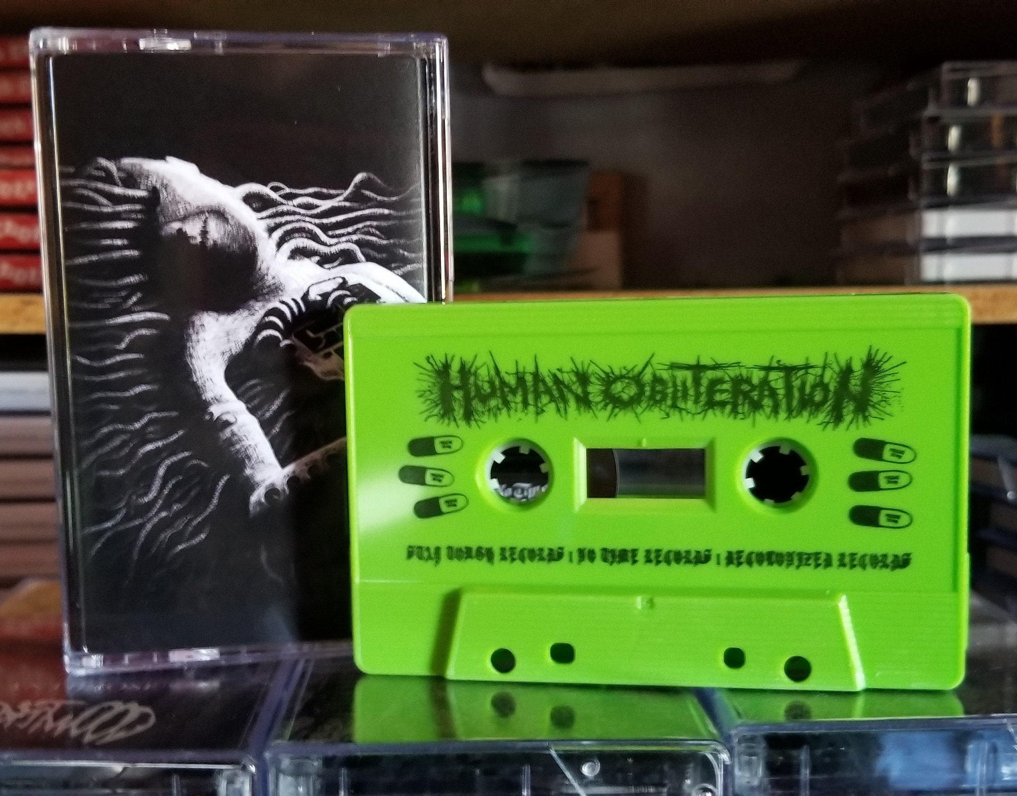 Human Obliteration / Vile Species - Split Cassette - Lime Green