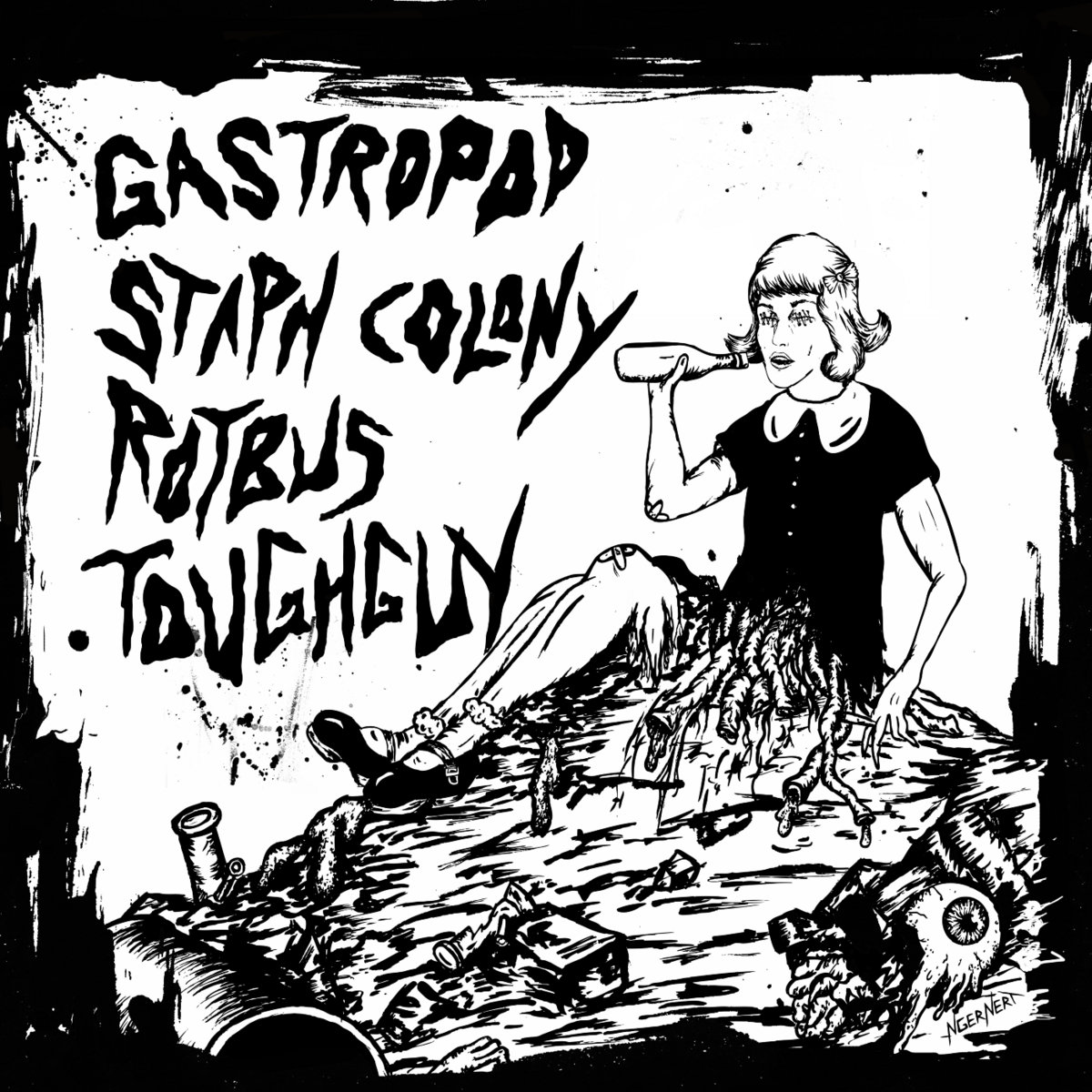 Gastropod / Staph Colony / ROTBUS / TOUGHGUY - Split Cassette