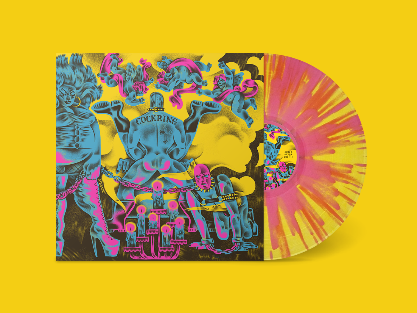 COCKRING - ALTAR CALL 12" [PINK SPLATTER] - Click Image to Close