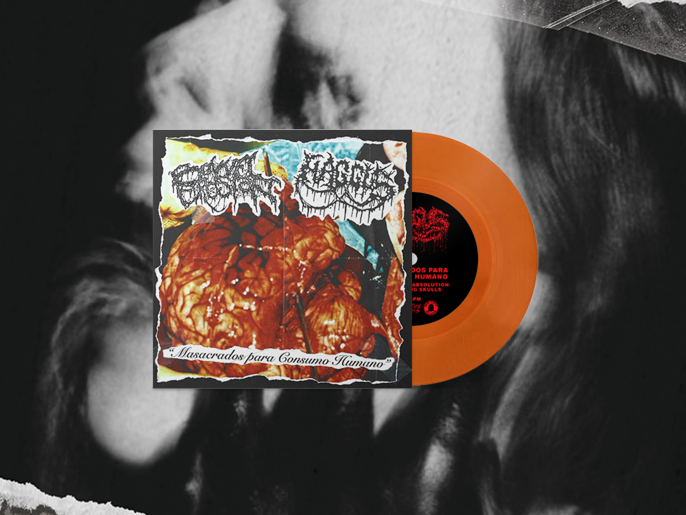 Haggus / Bowel Erosion - Split 7" [ORANGE]