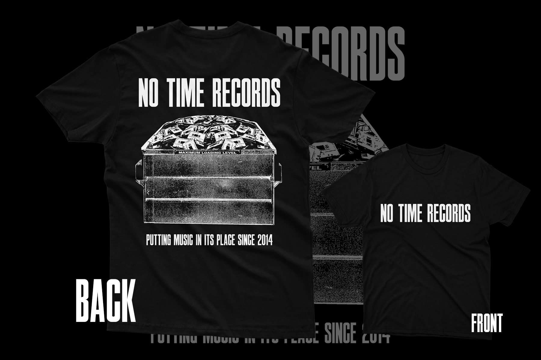 No Time Records "TRASH" Shirt - SMALL