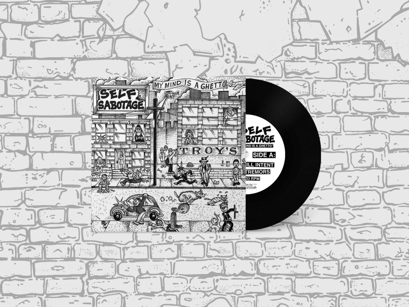 Self Sabotage - My Mind Is A Ghetto 7" [BLACK]