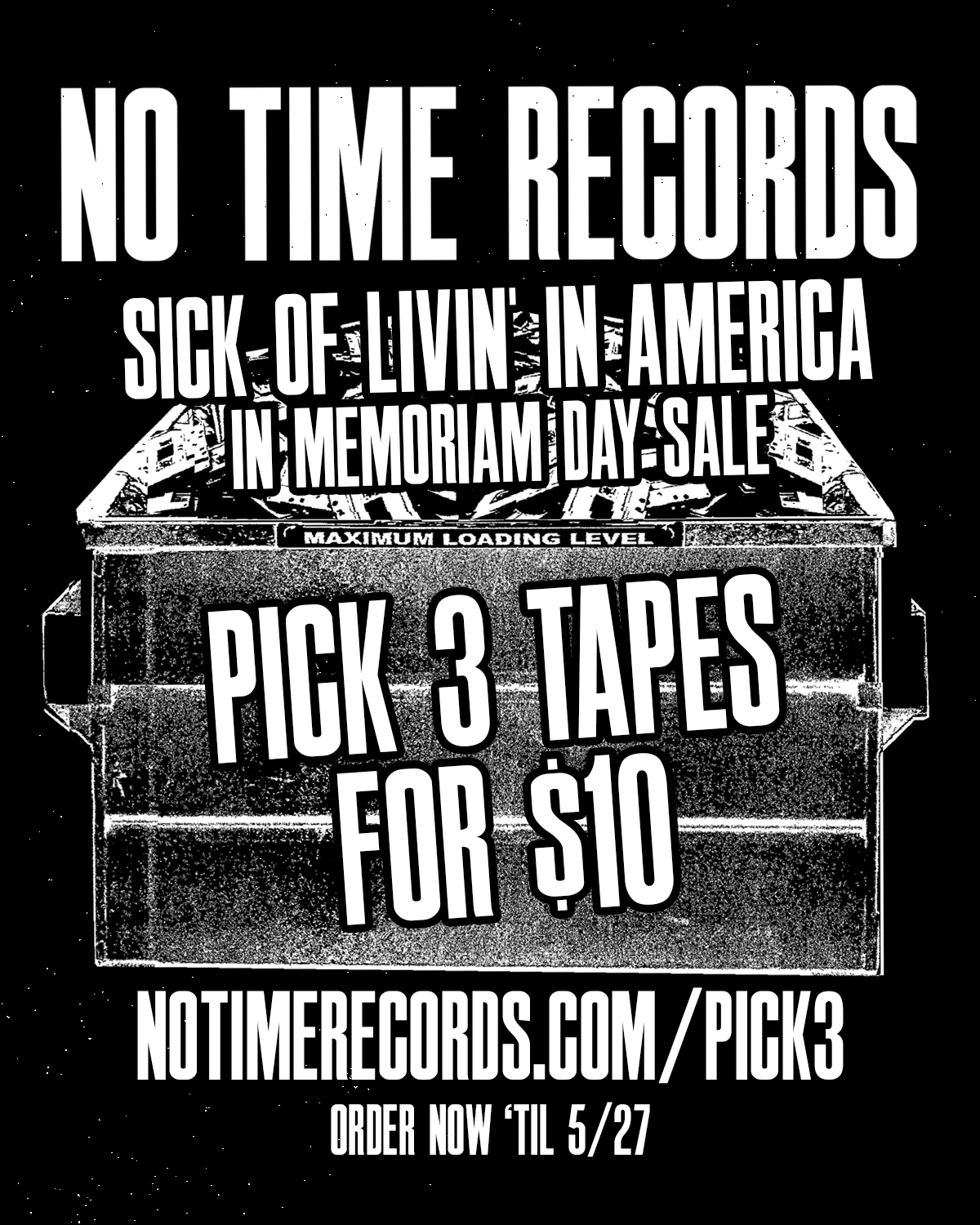 Pick 3 Tapes for $10!